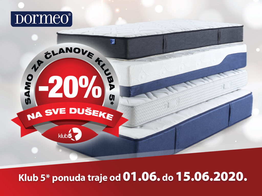 Dormeo popust na sve dušeke Stadion Shopping Center